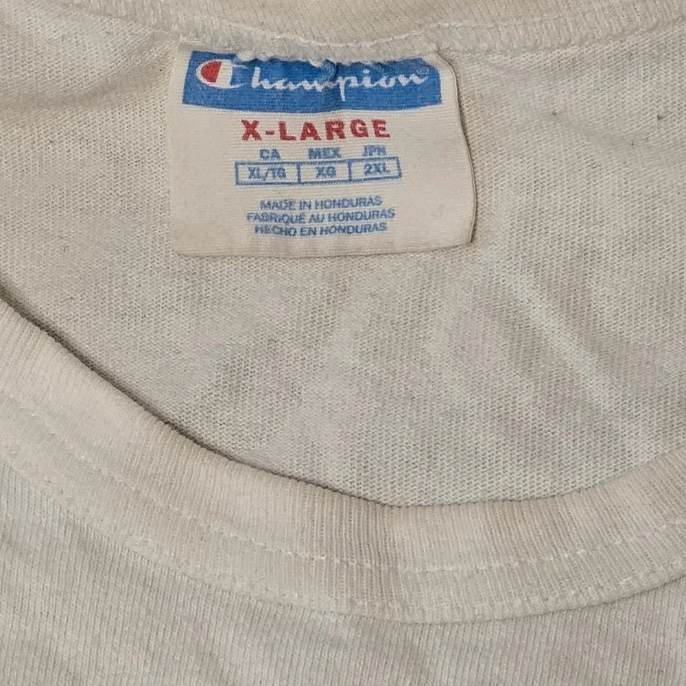 Champion Big C Logo T-Shirt‎ Men's XL White Heritage Jersey Cotton Graphic Tee - Picture 2 of 16